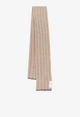 Rib Knit Cashmere Scarf