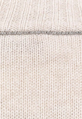 Embellished Knit Cashmere Sweater