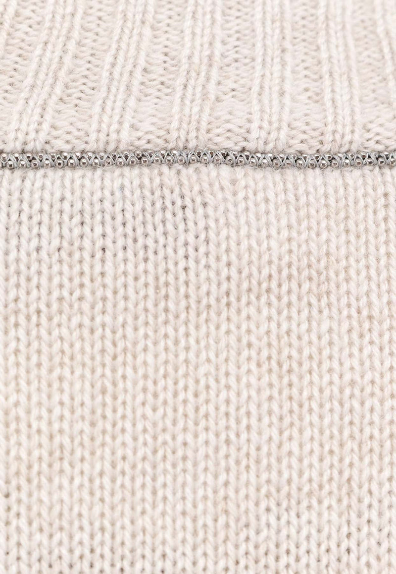 Embellished Knit Cashmere Sweater