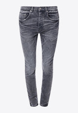 Logo Patch Faded Skinny Jeans