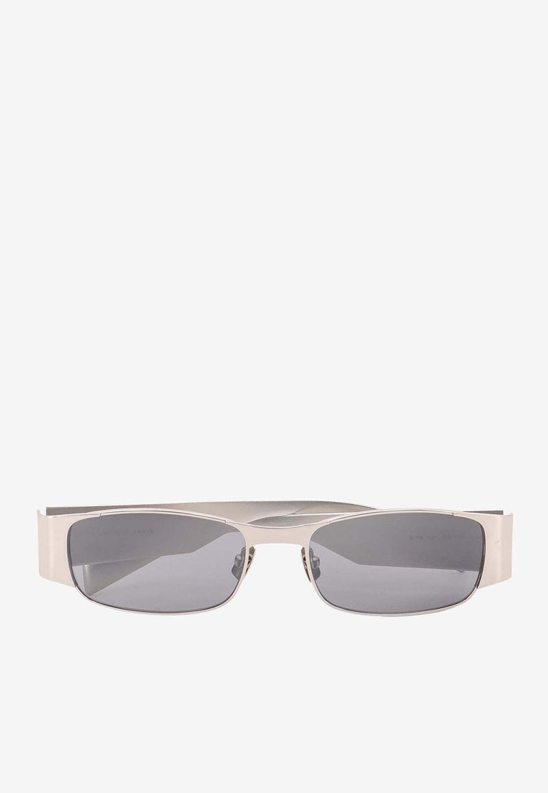 Logo Engraved Rectangular Sunglasses