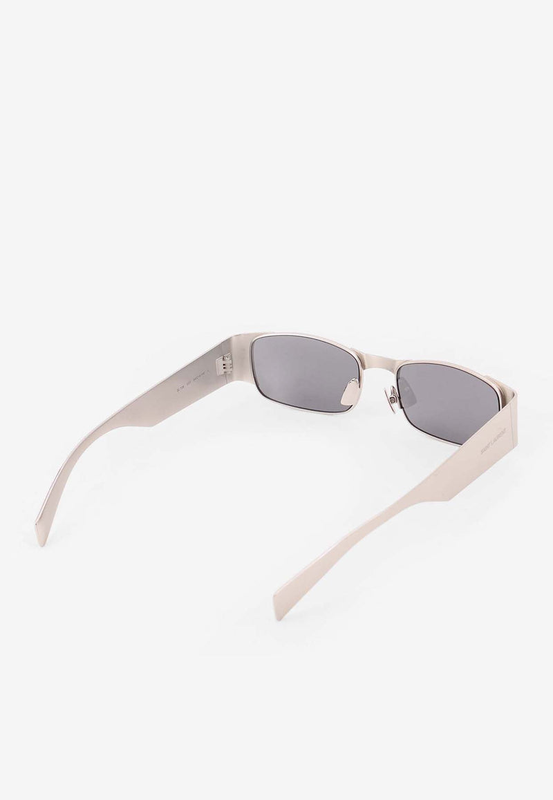 Logo Engraved Rectangular Sunglasses