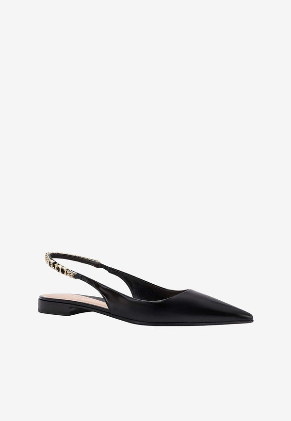 Signoria Leather Pointed-Toe Flats