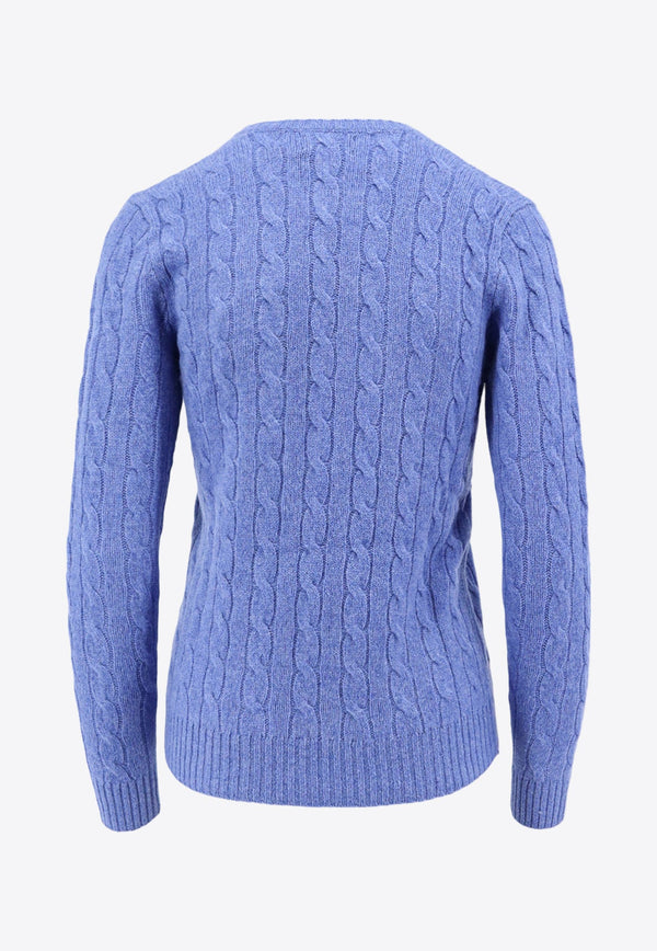 Cable Knit V-neck Sweater