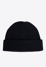 Logo Embroidered Wool Beanie