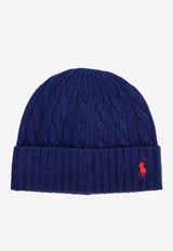 Logo Embroidered Wool-Blend Beanie