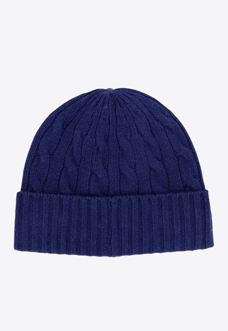 Logo Embroidered Wool-Blend Beanie