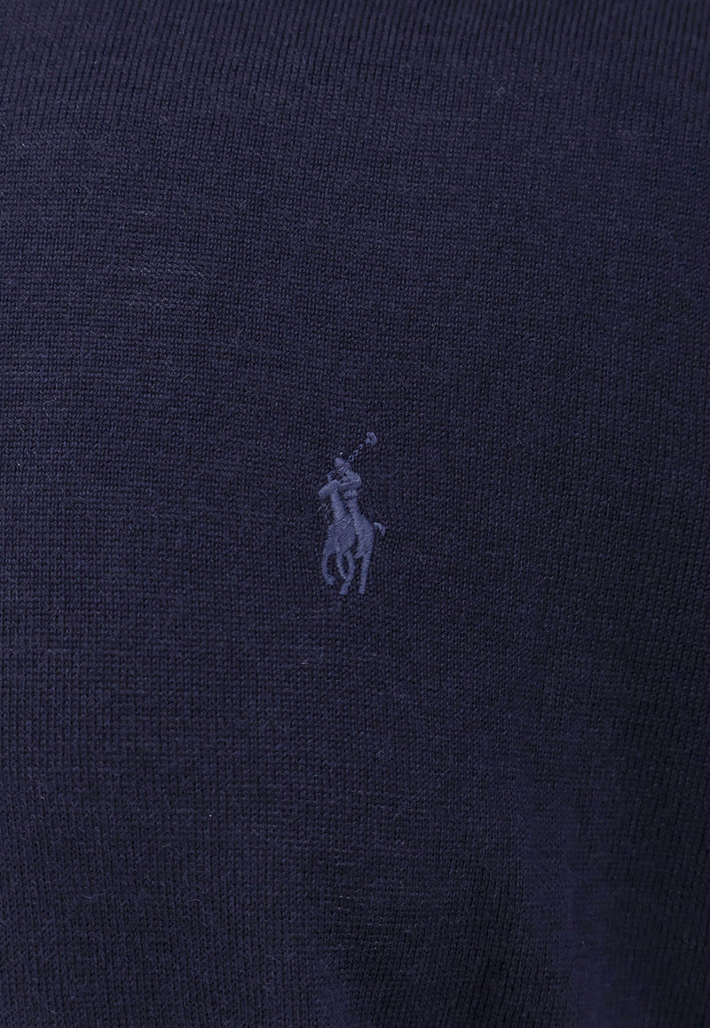 Logo Embroidered Wool Sweater