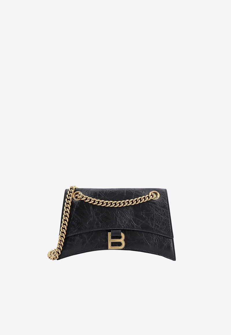 Crush B Logo Leather Shoulder Bag