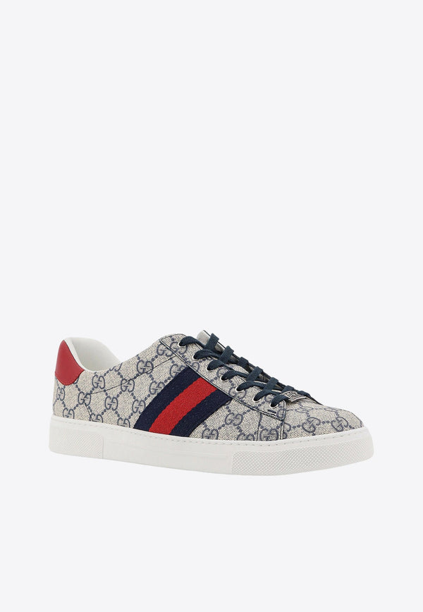 Ace GG Monogram Low-Top Sneakers