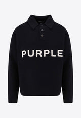 Logo Print Polo Sweater