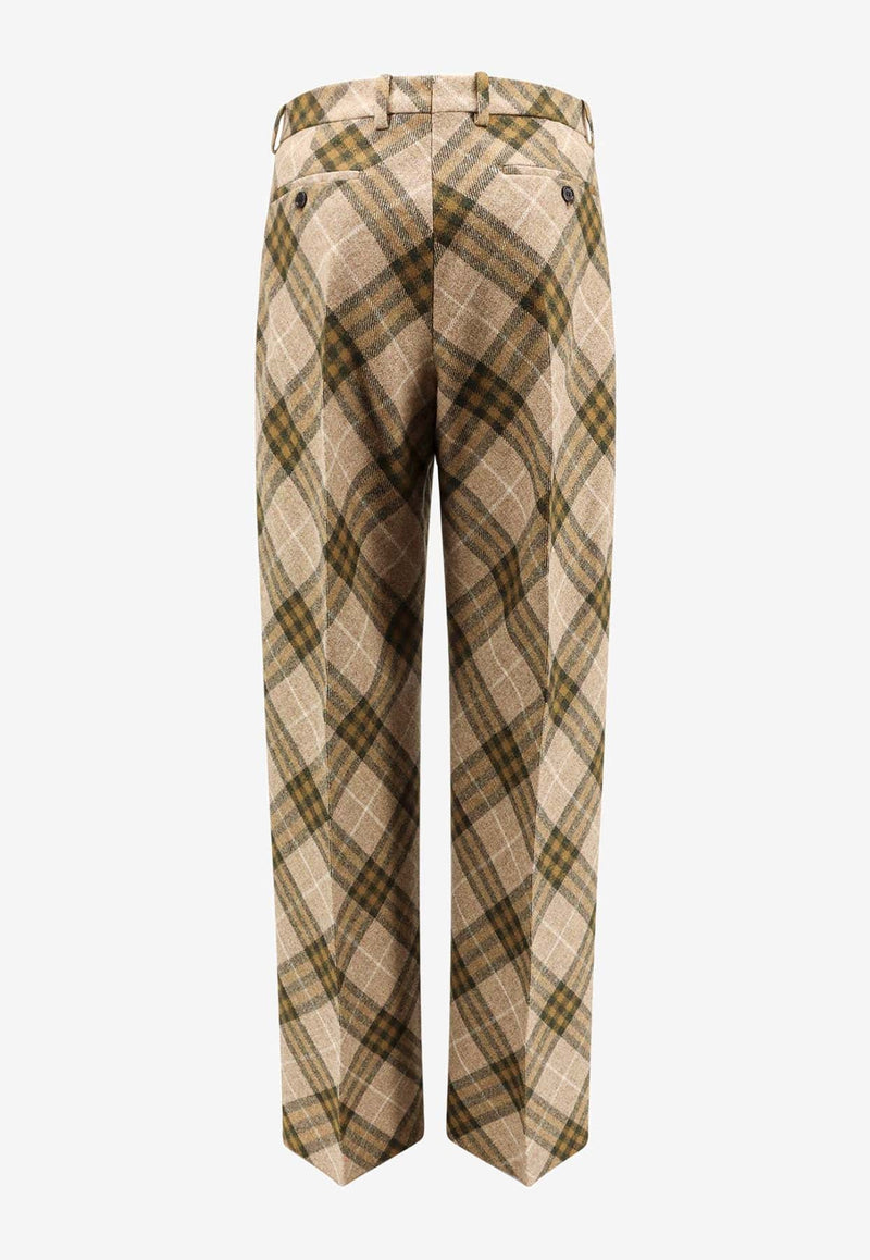 Checked Wool Pants