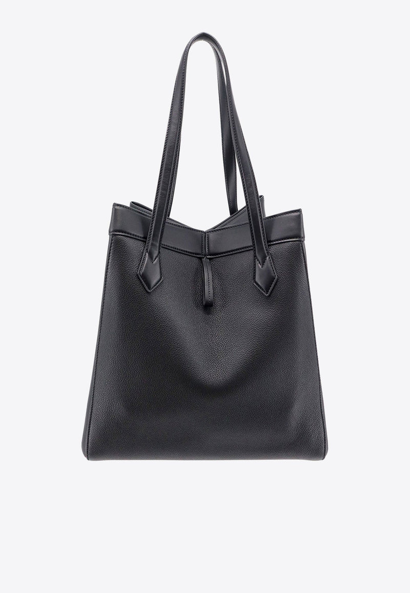 Large Origami Grained Leather Tote Bag