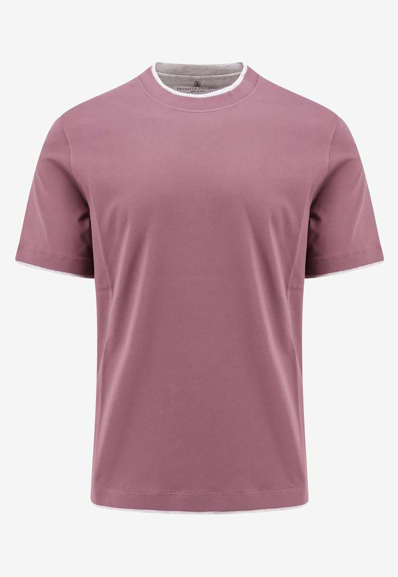 Short-Sleeved Layered T-shirt