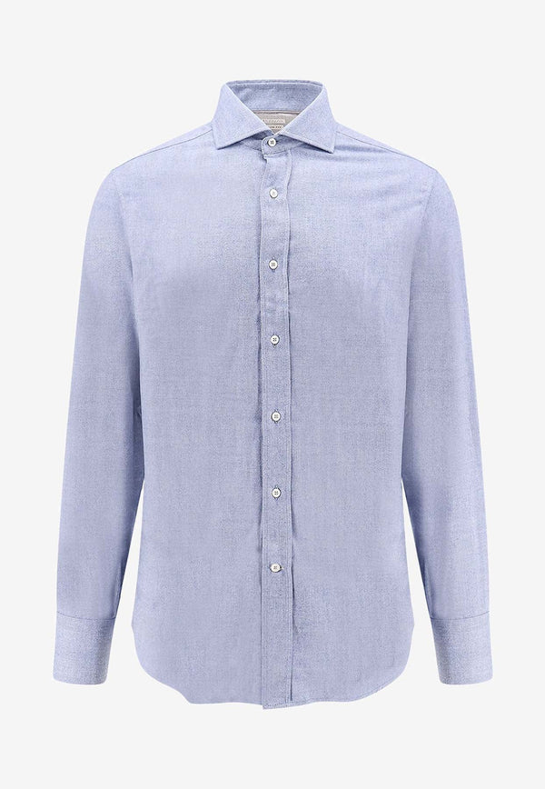 Long-Sleeved Slim Shirt