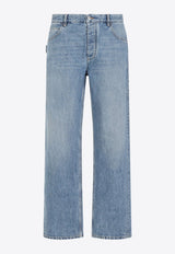 Washed-Out Straight-Leg Jeans