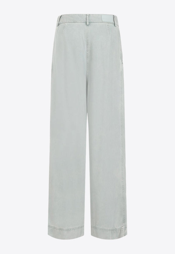 Washed-Out Straight-Leg Pants