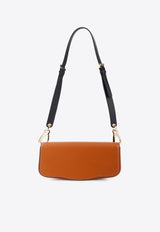 VLogo Leather Shoulder Bag