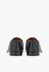 Gancini Logo Buckle Leather Mules