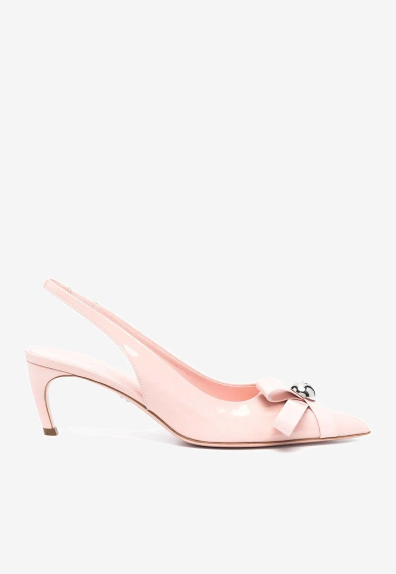 Brilda 55 Bow-Applique Slingback Pumps