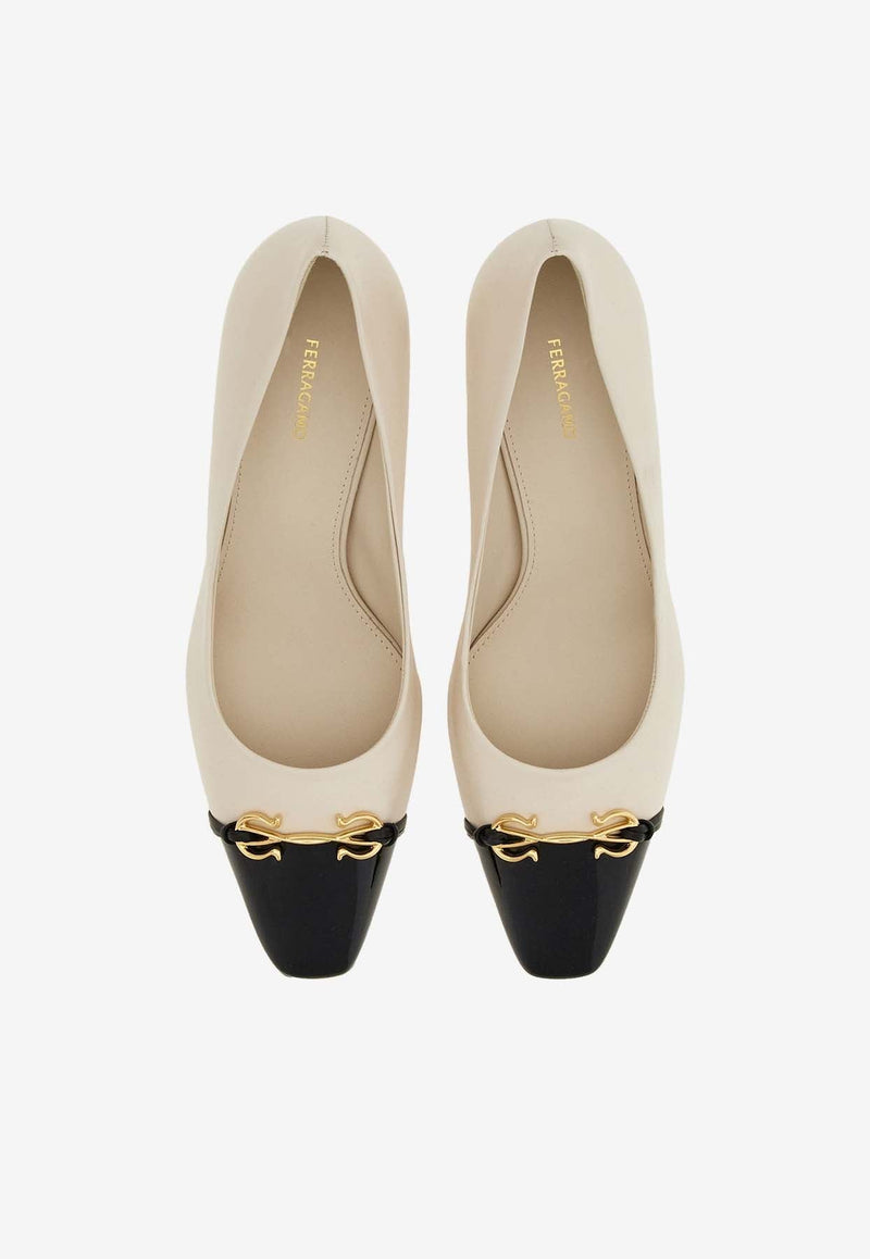 Bria 60 Cap-Toe Pumps in Calf Leather