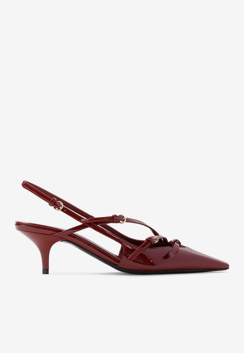 50 Multi-Strap Patent Calf Leather Pumps