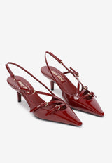 50 Multi-Strap Patent Calf Leather Pumps