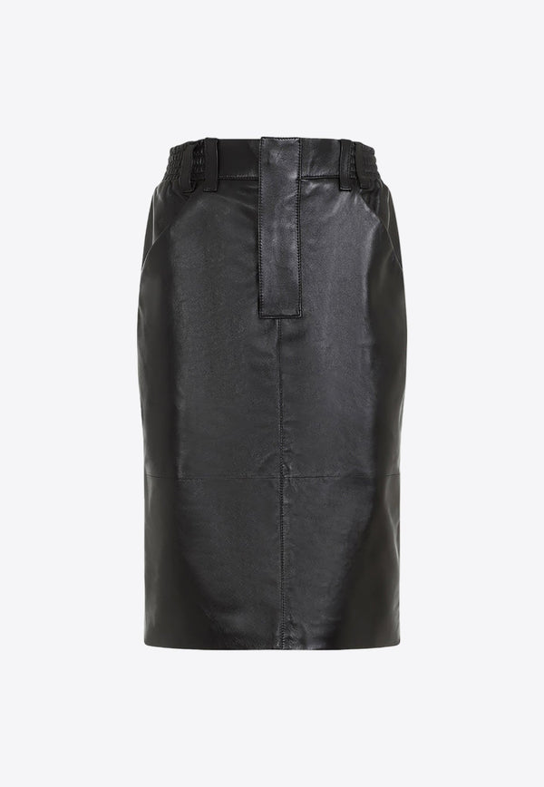 Leather Midi Skirt