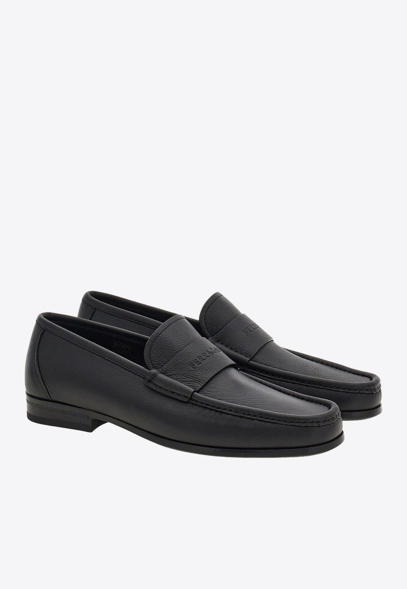 Dupont Logo Leather Loafers