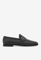 Crystal Gancini Leather Loafers