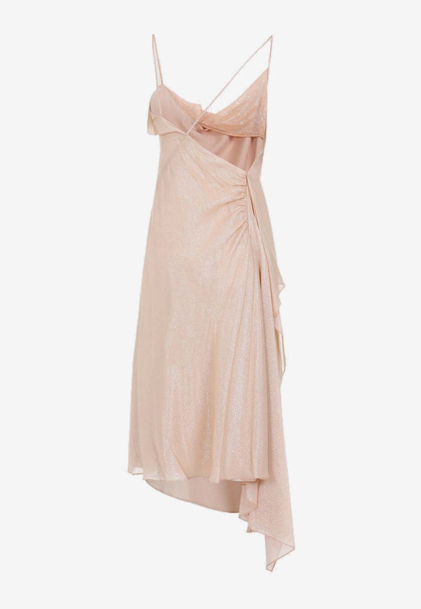 Ruffled Sleeveless Midi Dress