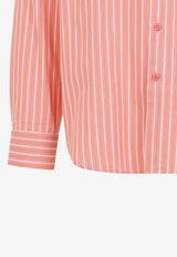 Logo-Embroidered Striped Shirt