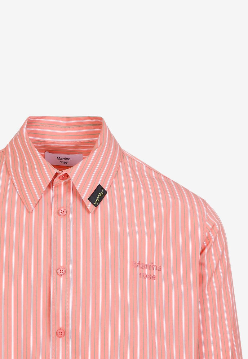 Logo-Embroidered Striped Shirt