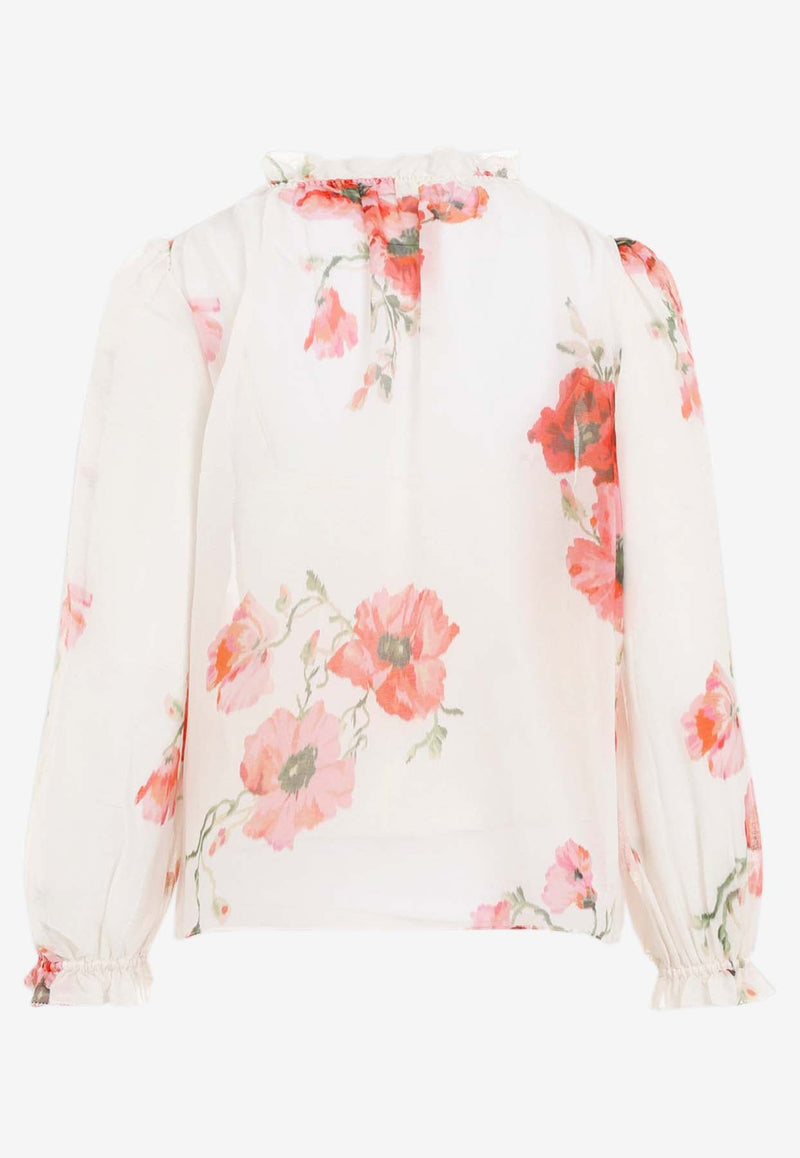 Lightburst Billow Print Blouse