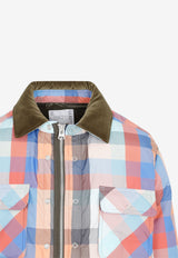 Checked Padded Bomber Jacket