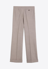 Straight-Leg Tailored Pants