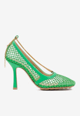 Stretch 90 Mesh and Leather Pumps