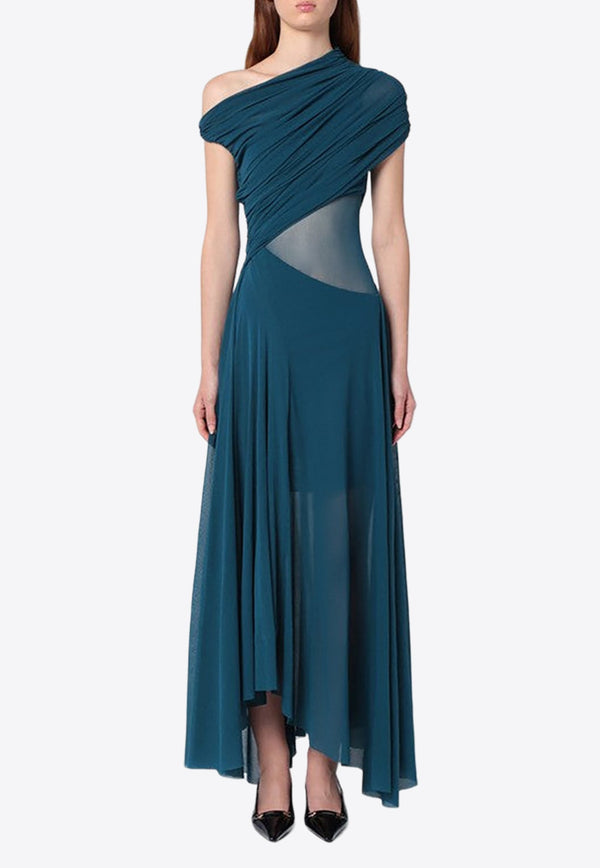 Asymmetrical Draped Maxi Dress