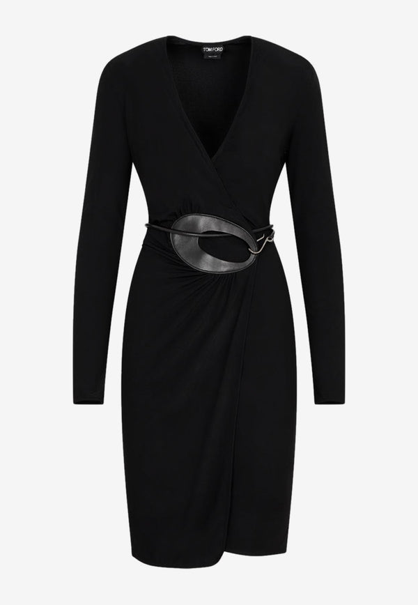 Jersey Wrap Midi Dress