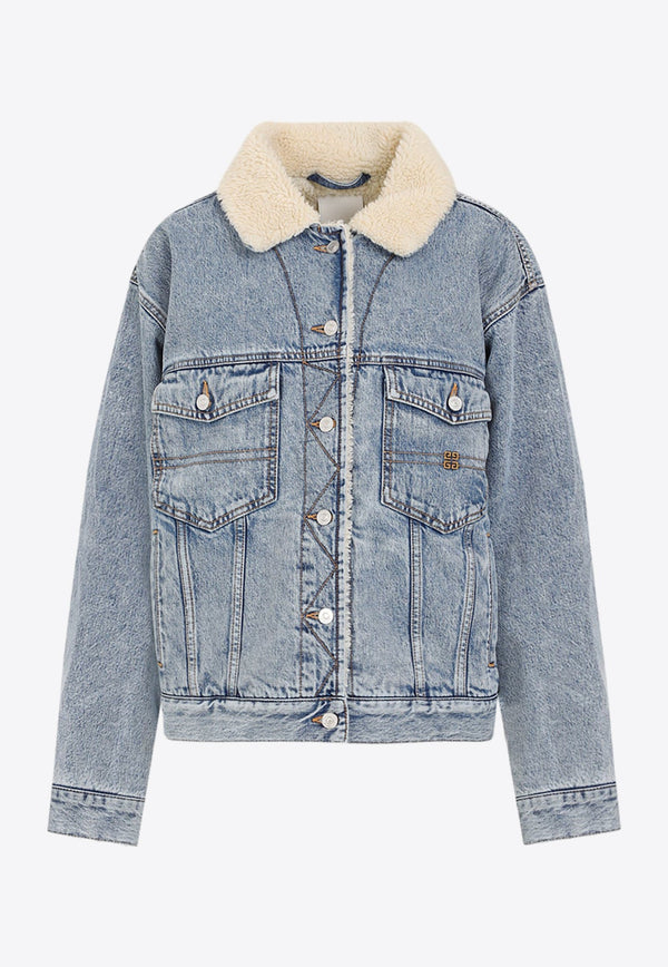 Shearling Collar Denim Jacket