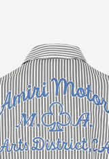 Striped Logo Zip-Up Jacket