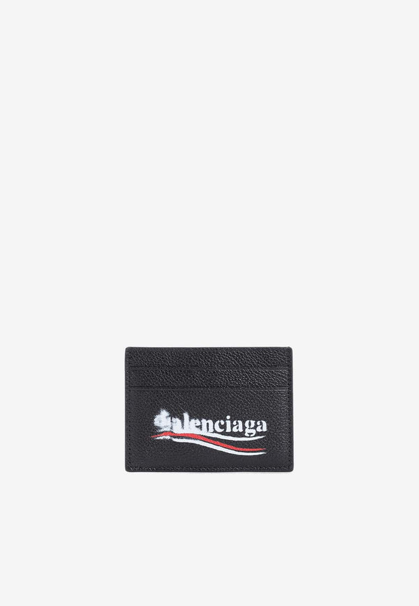 Logo Print Leather Cardholder