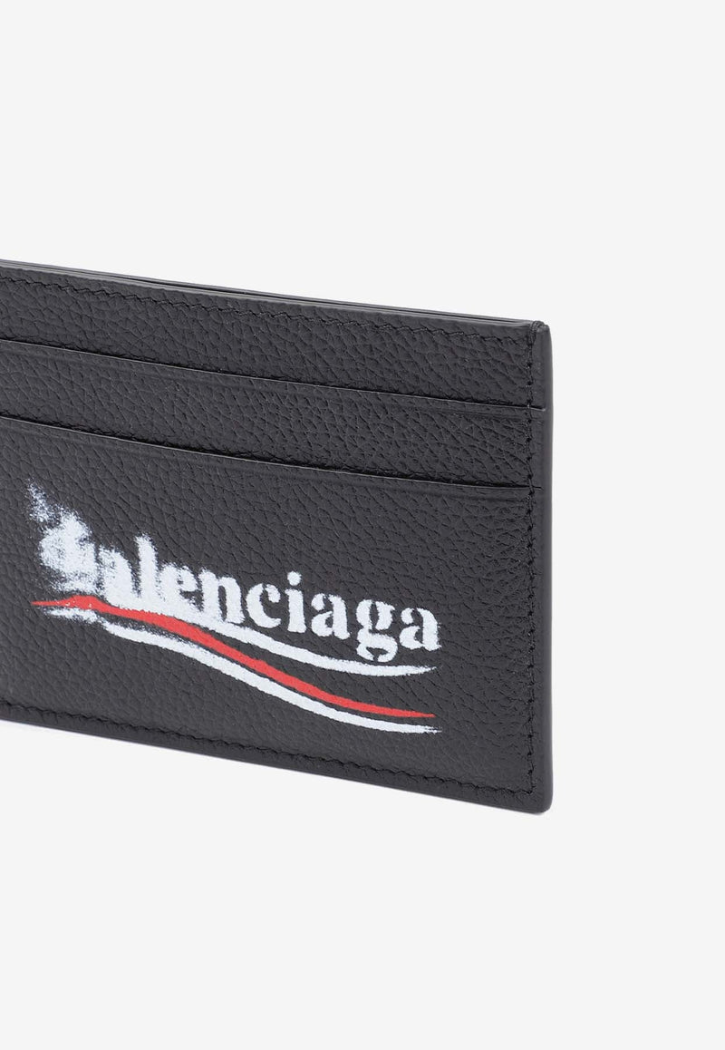 Logo Print Leather Cardholder