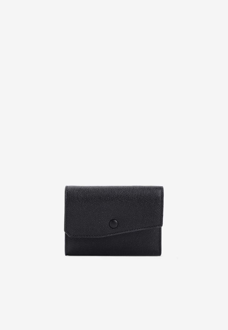 Grained Leather Bi-Fold Wallet