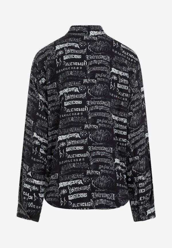 All-Over Logo Long-Sleeved Shirt