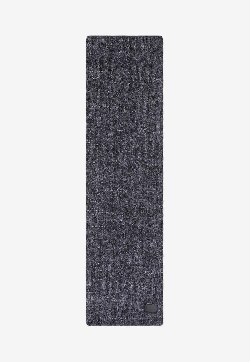 Logo-Label Wool Mohair Scarf