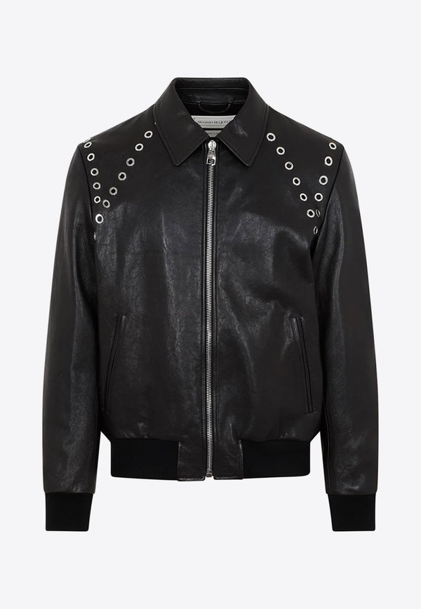 Zip-Up Leather Jacket