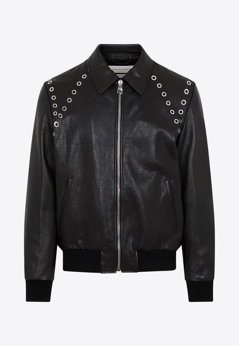 Zip-Up Leather Jacket