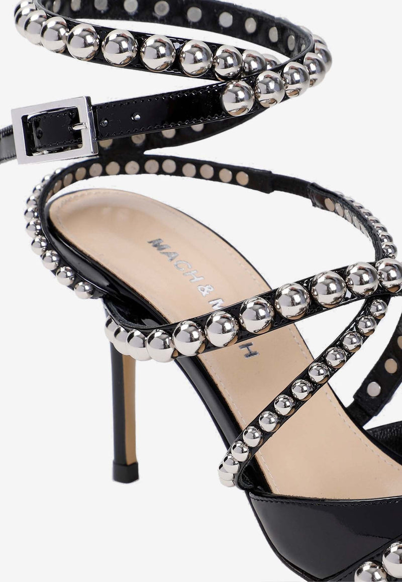 85 Crystal Embellished Pumps in Patent Leather