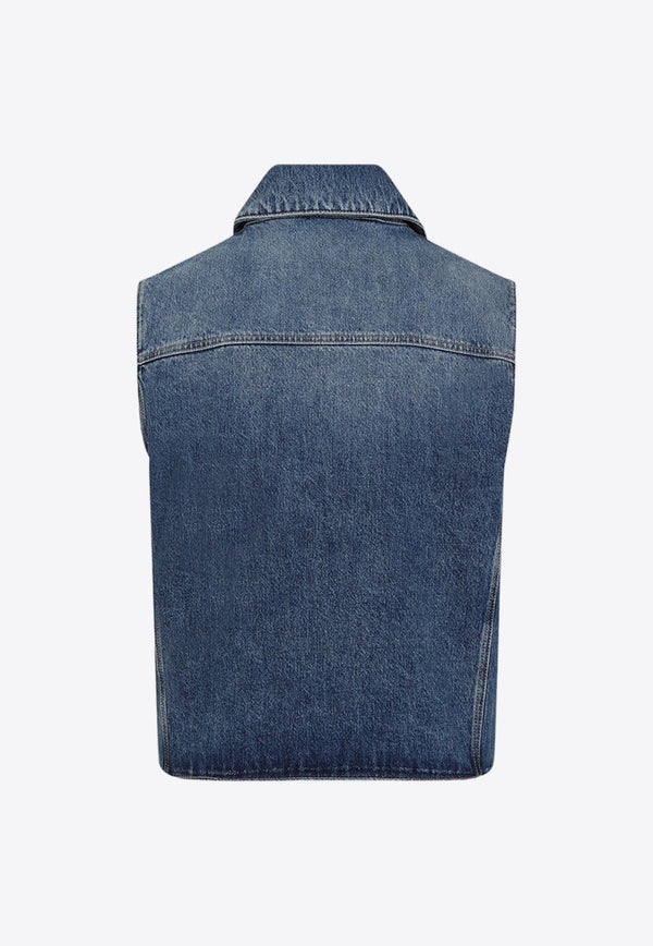 Sleeveless Denim Vest